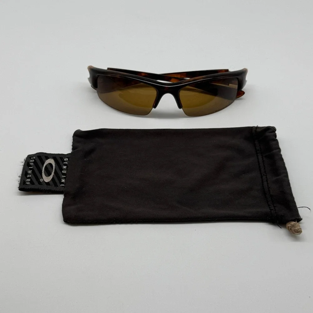 Oakley Half Jacket Sunglasses Mens Tortoise Polarized Bronze Wrap Sport USA
